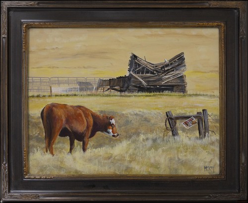 Brokeback Barn 11x14 $750 at Hunter Wolff Gallery